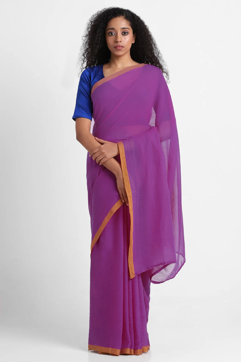 Pink Mustard Mul Cotton Roohi Saree