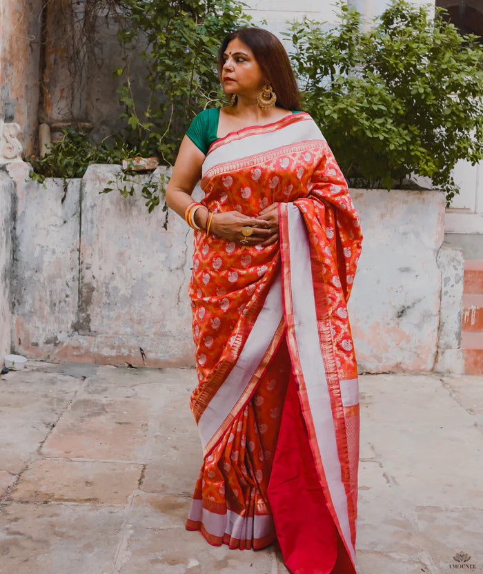 Ashavali Brocade Silk Saree