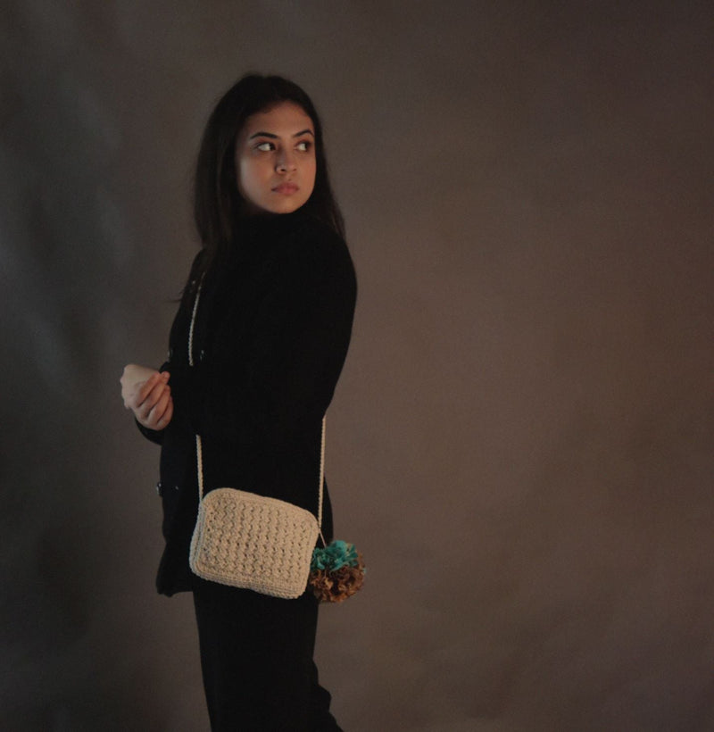 Cross Body Crochet Sling Bag