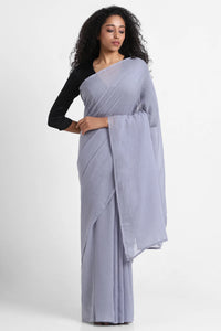 Grey Mul Cotton Roohi Saree