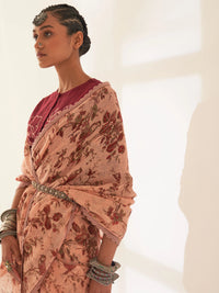 Kaner Pure Linen Handloom Sari