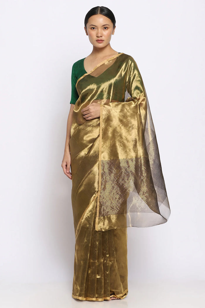 Midas Metallic Gold Saree