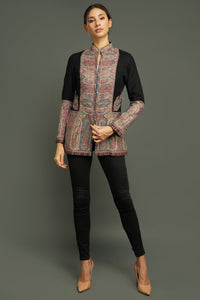 Antique Black Jamawar Jacket