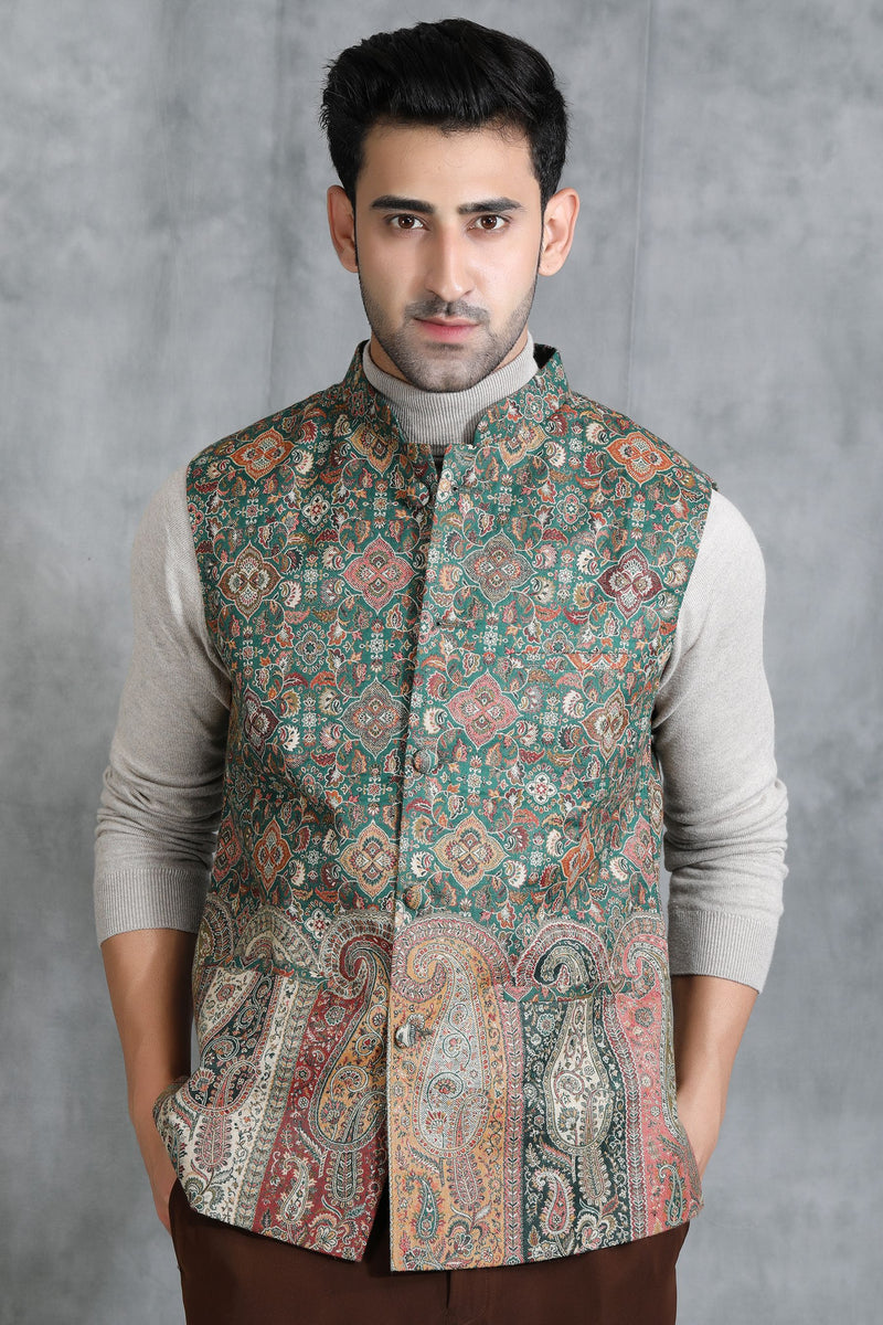 Vintage Waist Coat With Paisley Design