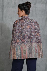 Vintage Cape Coat With Paisley Design