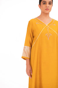 LILA - Golden Yellow - V neckline Kurta Set