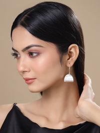 Rhodium Scratch Finish Lumina Collection Earing