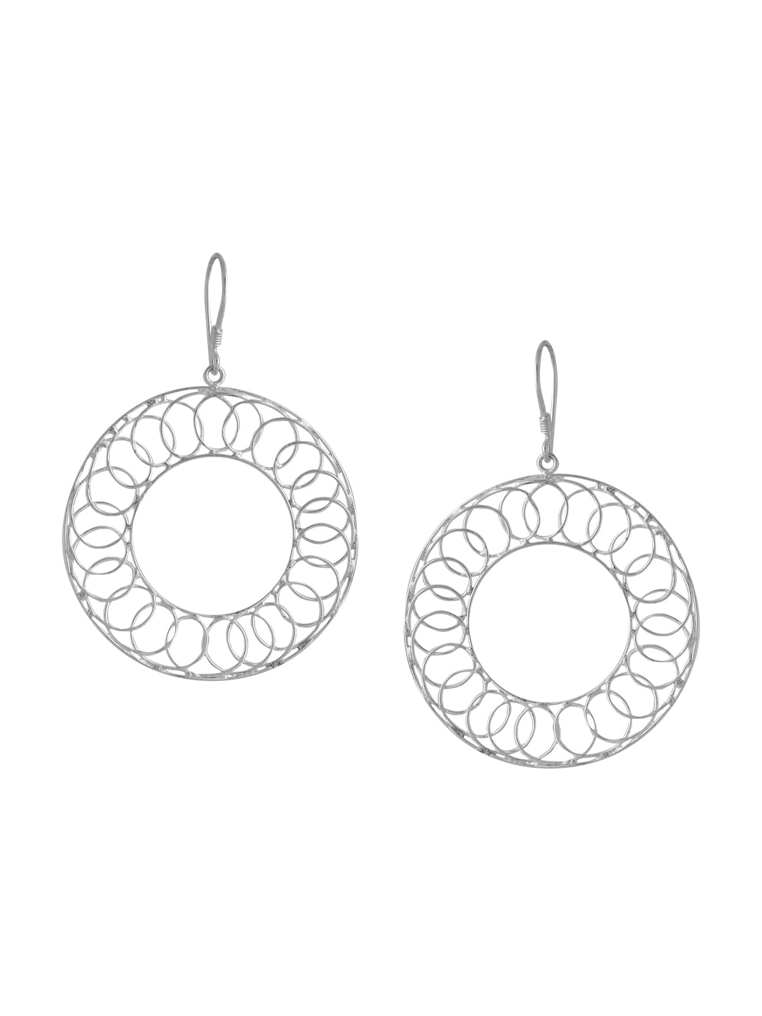 Rhodium Weaving Art Lumina Collection Earing