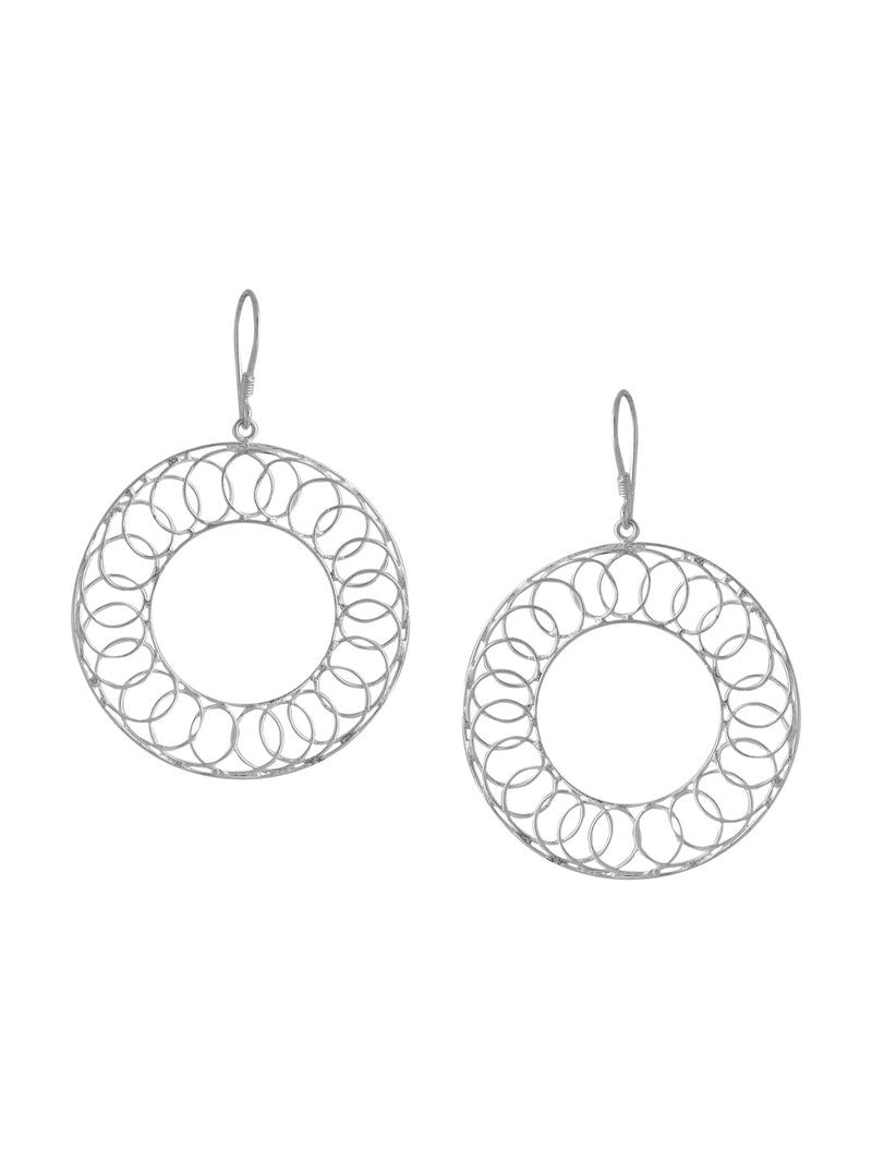 Rhodium Weaving Art Lumina Collection Earing