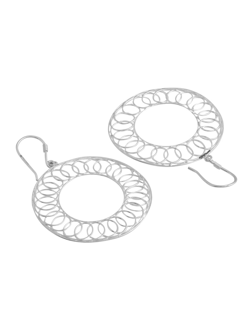 Rhodium Weaving Art Lumina Collection Earing