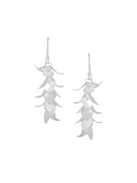 Rhodium Leaves design Lumina collection Earing