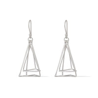 Rhodium Pyramid Design Lumina Collection Earing