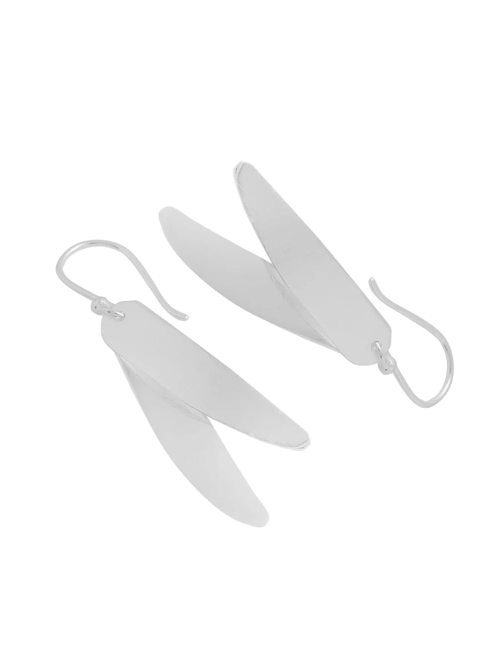 Rhodium Leaf Design Lumina Collection Earing