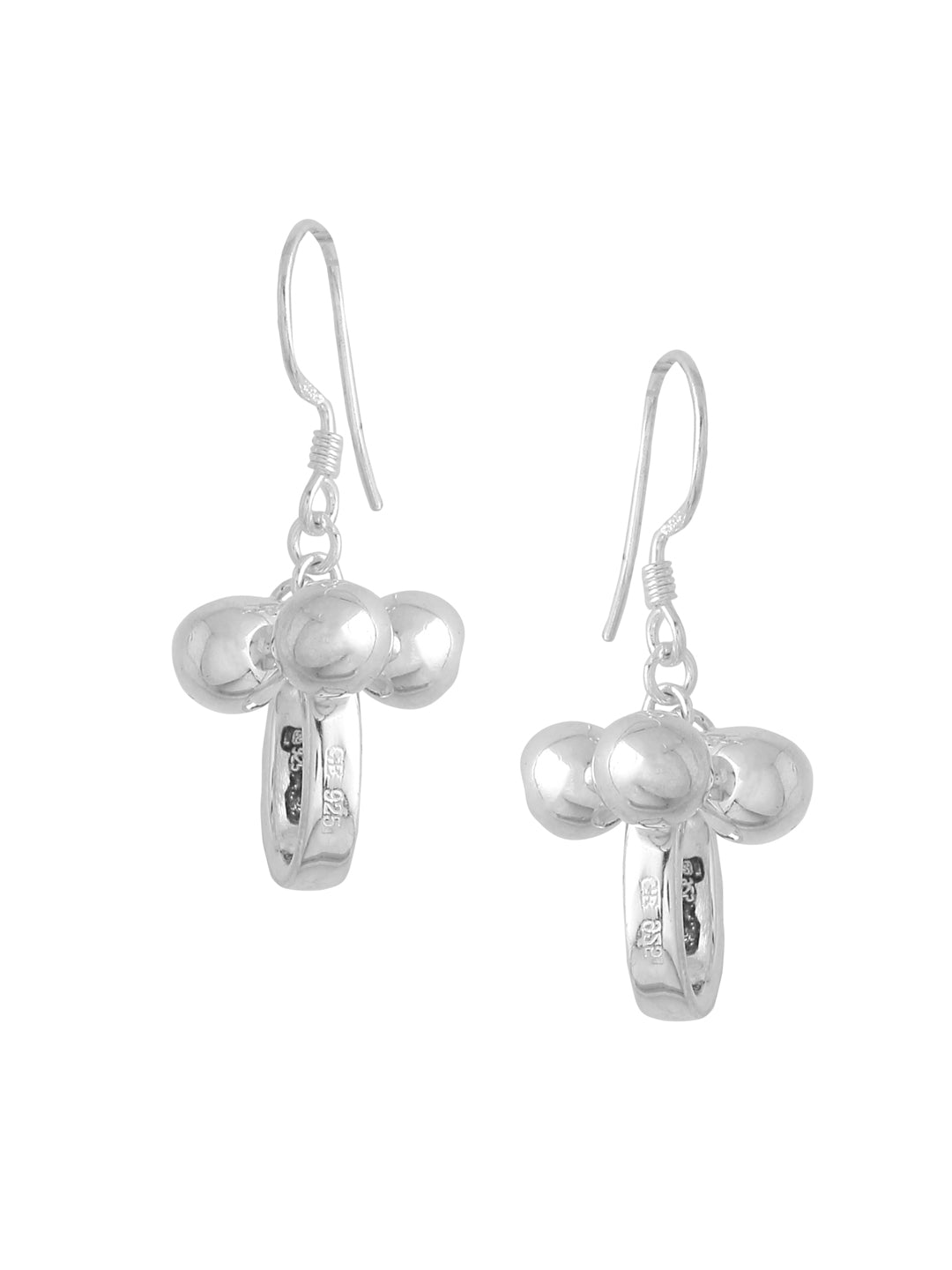 Rhodium Metal Balls Lumina Collection Earring