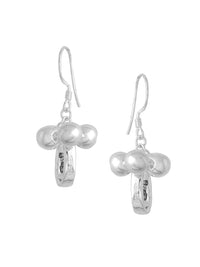 Rhodium Metal Balls Lumina Collection Earring