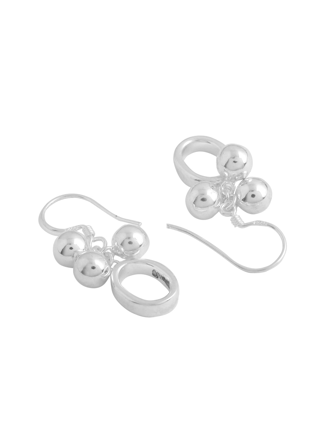 Rhodium Metal Balls Lumina Collection Earring