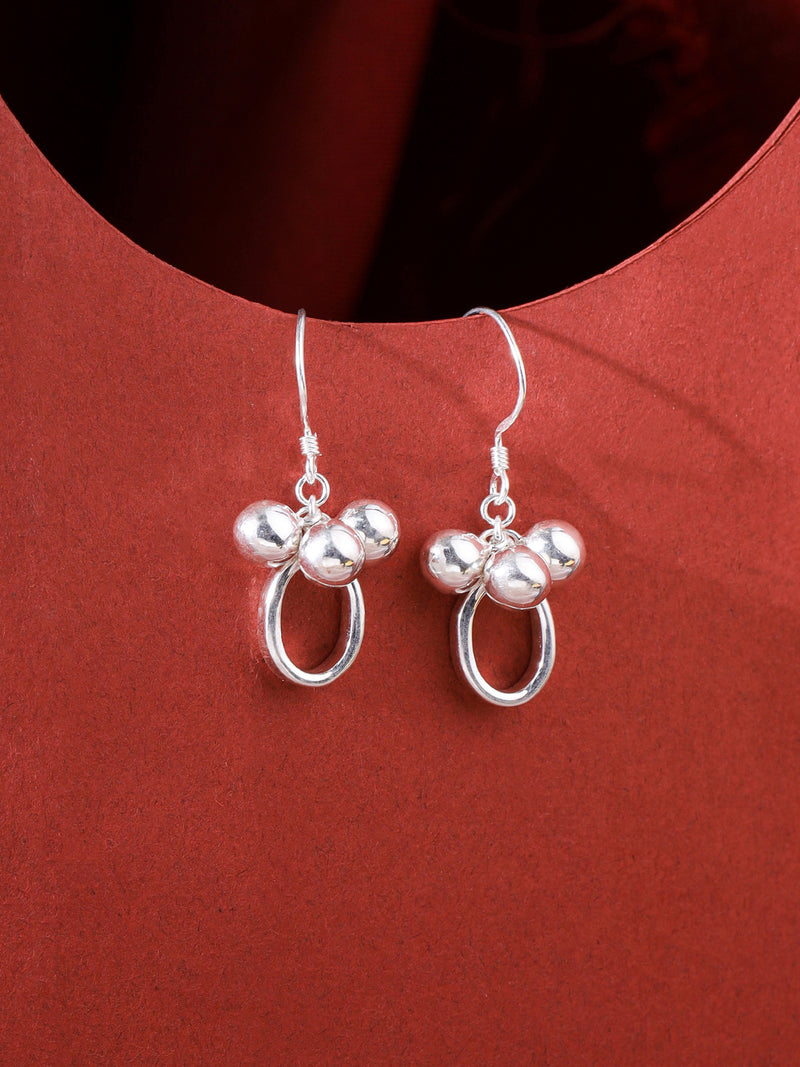 Rhodium Metal Balls Lumina Collection Earring