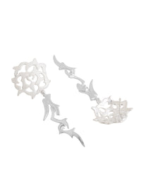 Rhodium Nature's Jali Pattern Lumina Collection Earring