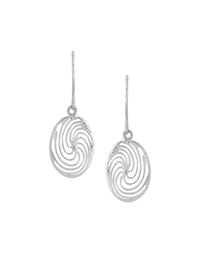 Rhodium Jali Pattern Lumina Collection Earring