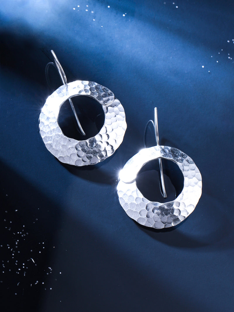 Rhodium Geometric Lumina Collection Earring