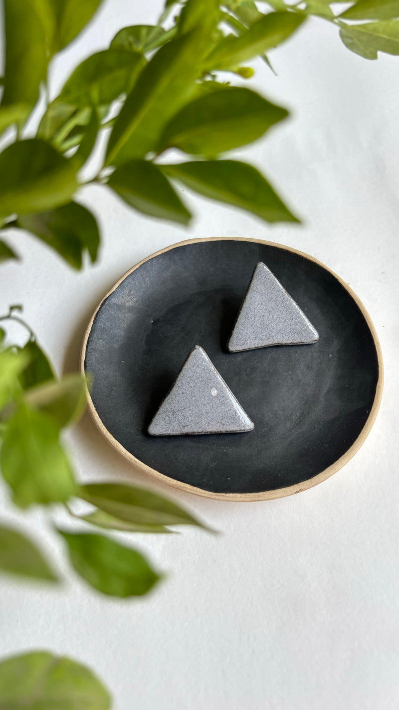 Triangle Statement Ceramic Earrings