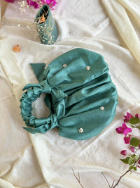 bow bag - sage green