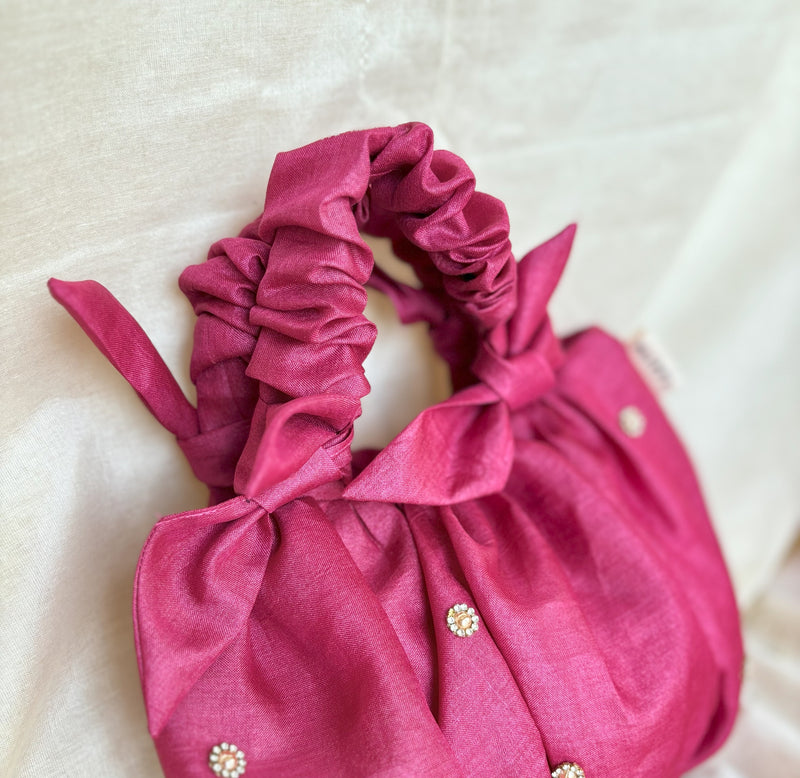 bow bag - pink