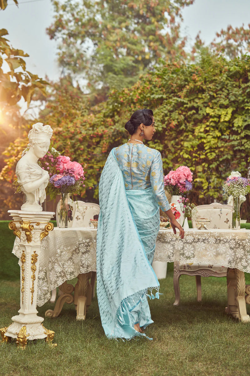 'Anne Elliot' Tanchoi Handloom Sari