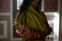 'Nakhreeli' Hariyar Satin Benarasi Handloom Sari