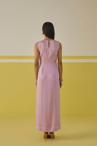 Lavender Blossom Tencel Knotted Dress