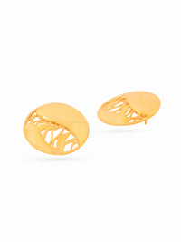 24K Gold Plated Jali Design Lumina Collection Earrings