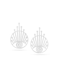 Rhodium Evil Eye Lumina Collection Earrings