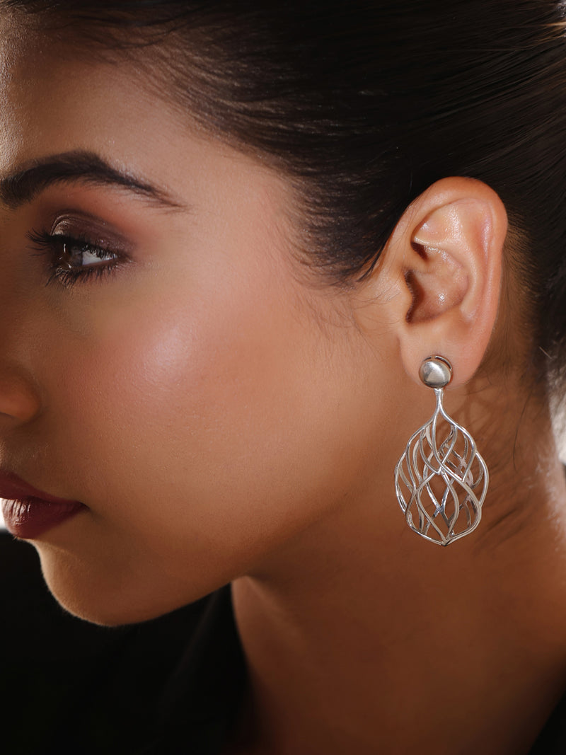 925 Sterling Silver Nature's Inspired Lumina Collection Earrings