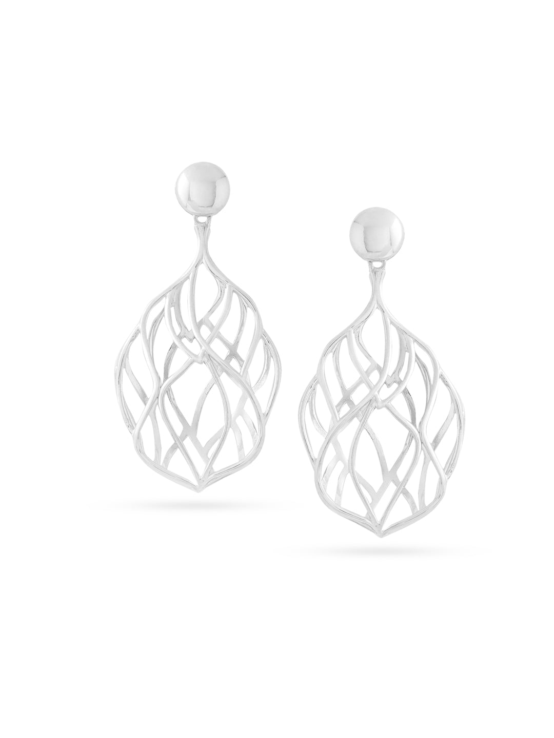 925 Sterling Silver Nature's Inspired Lumina Collection Earrings