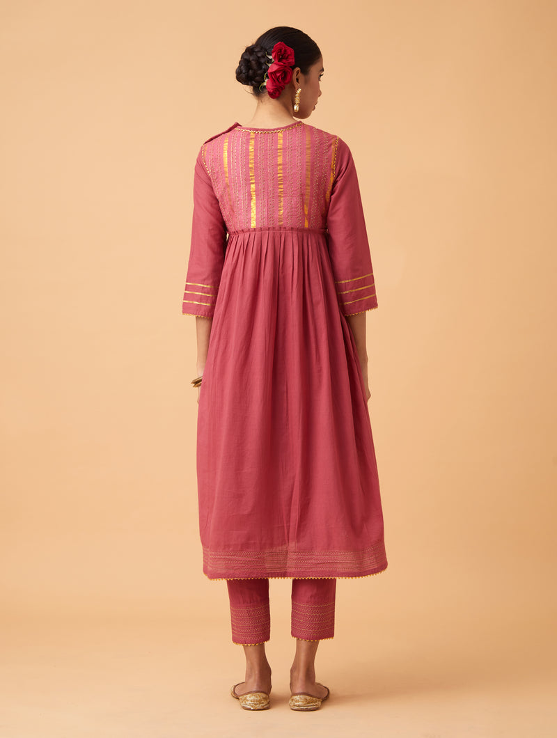 Spice Gathered Kurta Set