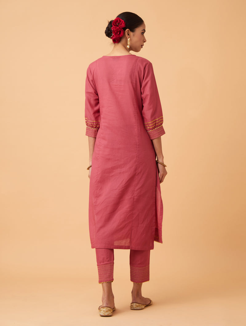 Spice Zari Kurta Set