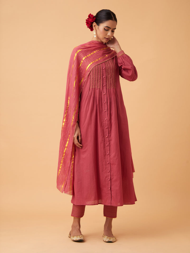 Spice Gathered Kurta Set