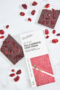 The Cranberry Chilli Chase - 64% Dark Cranberry Chilli Chocolate