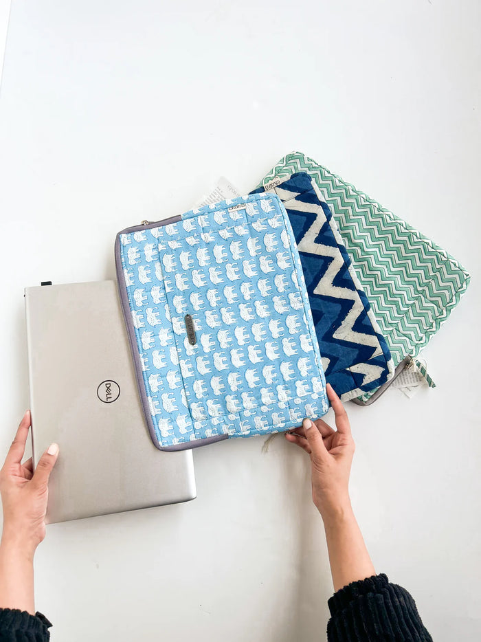 Sustainable Handmade Cotton Laptop Sleeve/Laptop Cover