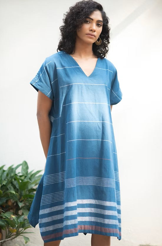 Indigo Stripe Dress